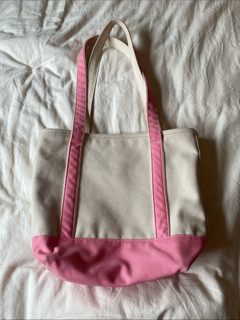 Lands' End medium tote long handles zip top - Picture 3 of 10